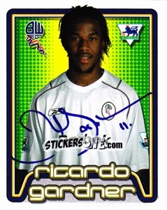 Figurina Ricardo Gardner - Premier League Inglese 2004-2005 - Merlin
