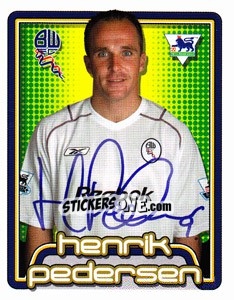 Figurina Henrik Pedersen - Premier League Inglese 2004-2005 - Merlin