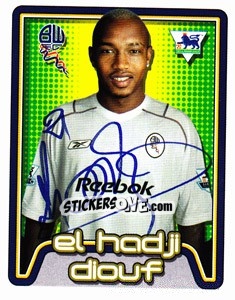 Cromo El Hadji Diouf - Premier League Inglese 2004-2005 - Merlin