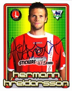 Cromo Hermann Hreidarsson - Premier League Inglese 2004-2005 - Merlin