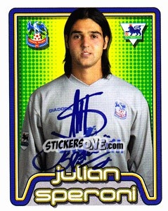 Cromo Julian Speroni - Premier League Inglese 2004-2005 - Merlin