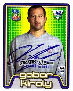 Figurina Gabor Kiraly - Premier League Inglese 2004-2005 - Merlin