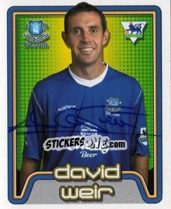Figurina David Weir - Premier League Inglese 2004-2005 - Merlin