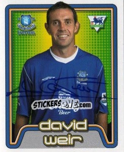 Sticker David Weir - Premier League Inglese 2004-2005 n. 240 - Merlin