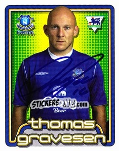 Figurina Thomas Gravesen - Premier League Inglese 2004-2005 n. 244 - Merlin