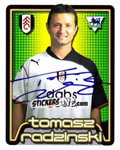 Figurina Tomasz Radzinski - Premier League Inglese 2004-2005 - Merlin