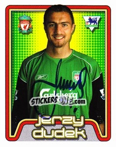 Figurina Jerzy Dudek - Premier League Inglese 2004-2005 - Merlin