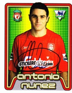 Sticker Antonio Nunez - Premier League Inglese 2004-2005 - Merlin