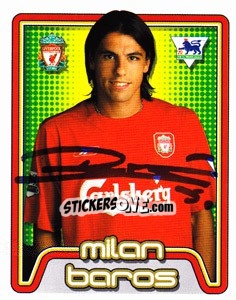 Cromo Milan Baros - Premier League Inglese 2004-2005 - Merlin