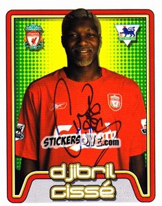 Cromo Djibril Cissé - Premier League Inglese 2004-2005 - Merlin