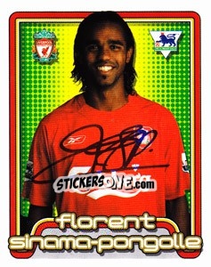 Sticker Florent Sinama-Pongolle - Premier League Inglese 2004-2005 n. 318 - Merlin