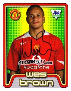 Figurina Wes Brown - Premier League Inglese 2004-2005 n. 359 - Merlin