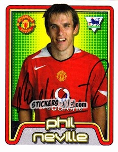 Sticker Phil Neville - Premier League Inglese 2004-2005 - Merlin