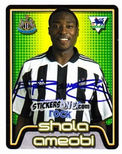 Figurina Shola Ameobi - Premier League Inglese 2004-2005 - Merlin