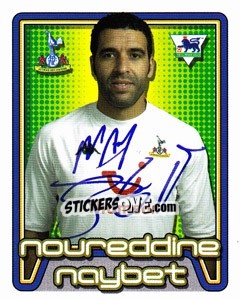 Sticker Noureddine Naybet - Premier League Inglese 2004-2005 - Merlin