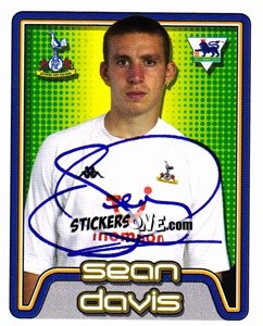 Sticker Sean Davis - Premier League Inglese 2004-2005 n. 537 - Merlin