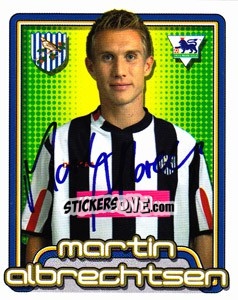 Cromo Martin Albrechtsen - Premier League Inglese 2004-2005 n. 554 - Merlin