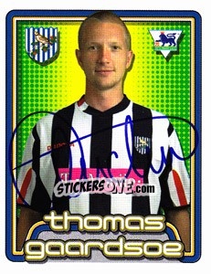 Sticker Thomas Gaardsoe - Premier League Inglese 2004-2005 n. 556 - Merlin