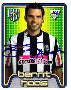 Sticker Bernt Haas - Premier League Inglese 2004-2005 n. 557 - Merlin