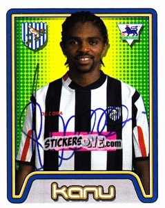 Sticker Nwankwo Kanu - Premier League Inglese 2004-2005 n. 570 - Merlin