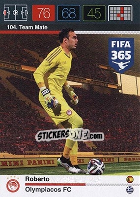 Sticker Roberto - FIFA 365: 2015-2016. Adrenalyn XL - Nordic edition n. 104 - Panini