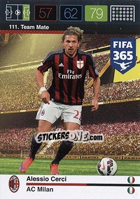 Sticker Alessio Cerci - FIFA 365: 2015-2016. Adrenalyn XL - Nordic edition n. 111 - Panini