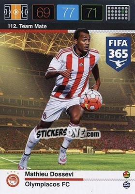 Sticker Matthieu Dossevi - FIFA 365: 2015-2016. Adrenalyn XL - Nordic edition n. 112 - Panini
