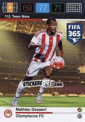 Sticker Matthieu Dossevi - FIFA 365: 2015-2016. Adrenalyn XL - Nordic edition - Panini