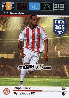 Sticker Felipe Pardo - FIFA 365: 2015-2016. Adrenalyn XL - Nordic edition n. 113 - Panini