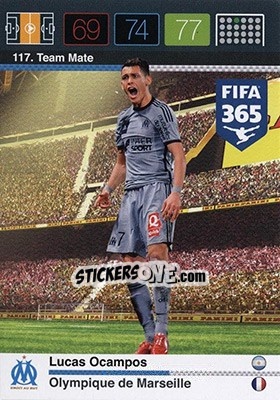 Cromo Lucas Ocampos - FIFA 365: 2015-2016. Adrenalyn XL - Nordic edition n. 117 - Panini