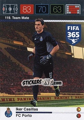 Sticker Iker Casillas - FIFA 365: 2015-2016. Adrenalyn XL - Nordic edition - Panini