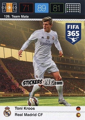 Sticker Toni Kroos - FIFA 365: 2015-2016. Adrenalyn XL - Nordic edition n. 126 - Panini