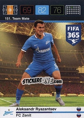 Cromo Aleksandr Ryazantsev - FIFA 365: 2015-2016. Adrenalyn XL - Nordic edition n. 151 - Panini