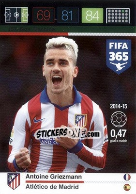 Sticker Antoine Griezmann - FIFA 365: 2015-2016. Adrenalyn XL - Nordic edition n. 157 - Panini