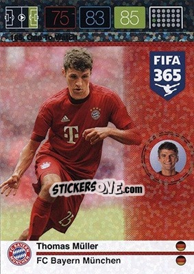 Sticker Thomas Müller - FIFA 365: 2015-2016. Adrenalyn XL - Nordic edition n. 165 - Panini
