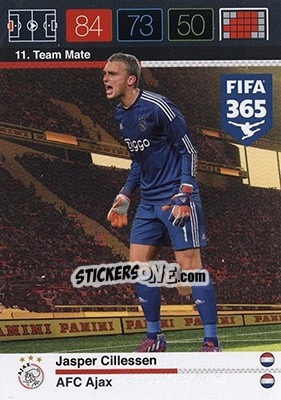 Sticker Jasper Cillessen - FIFA 365: 2015-2016. Adrenalyn XL - Nordic edition n. 11 - Panini