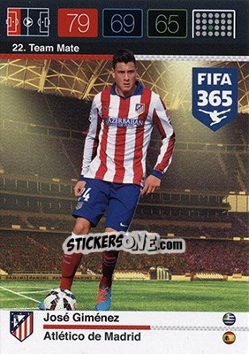 Sticker José Giménez - FIFA 365: 2015-2016. Adrenalyn XL - Nordic edition n. 22 - Panini
