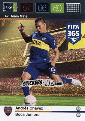 Sticker Andrés Chávez - FIFA 365: 2015-2016. Adrenalyn XL - Nordic edition - Panini