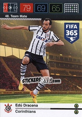 Sticker Edu Dracena - FIFA 365: 2015-2016. Adrenalyn XL - Nordic edition - Panini