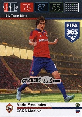 Sticker Mário Fernandes - FIFA 365: 2015-2016. Adrenalyn XL - Nordic edition n. 51 - Panini