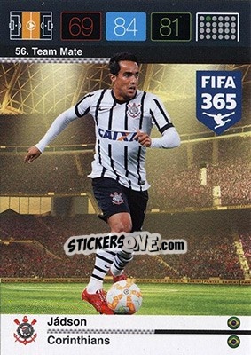 Sticker Jádson - FIFA 365: 2015-2016. Adrenalyn XL - Nordic edition n. 56 - Panini