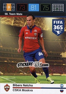 Sticker Bibras Natkho - FIFA 365: 2015-2016. Adrenalyn XL - Nordic edition n. 58 - Panini