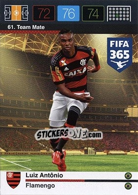 Cromo Luiz Antônio - FIFA 365: 2015-2016. Adrenalyn XL - Nordic edition n. 61 - Panini