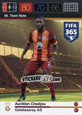 Sticker Aurélien Chedjou - FIFA 365: 2015-2016. Adrenalyn XL - Nordic edition n. 66 - Panini