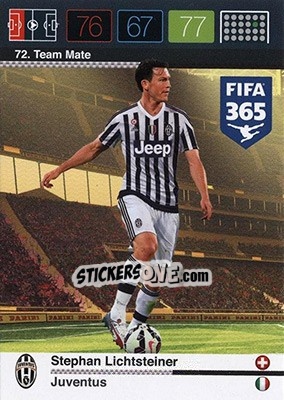 Sticker Stephan Lichtsteiner - FIFA 365: 2015-2016. Adrenalyn XL - Nordic edition n. 72 - Panini