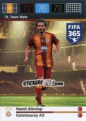 Sticker Hamit Altintop - FIFA 365: 2015-2016. Adrenalyn XL - Nordic edition n. 74 - Panini