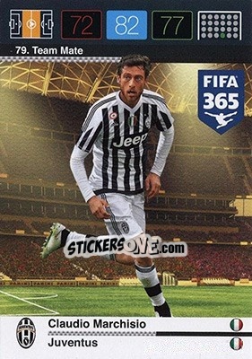 Sticker Claudio Marchisio - FIFA 365: 2015-2016. Adrenalyn XL - Nordic edition n. 79 - Panini