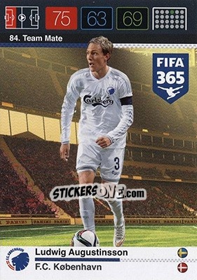 Sticker Ludwig Augustinsson - FIFA 365: 2015-2016. Adrenalyn XL - Nordic edition n. 84 - Panini
