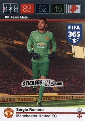 Sticker Sergio Romero - FIFA 365: 2015-2016. Adrenalyn XL - Nordic edition n. 89 - Panini