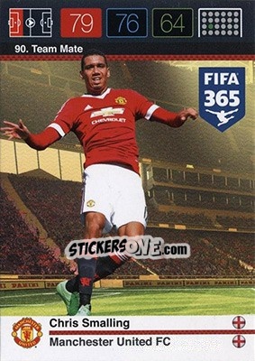 Sticker Chris Smalling - FIFA 365: 2015-2016. Adrenalyn XL - Nordic edition n. 90 - Panini